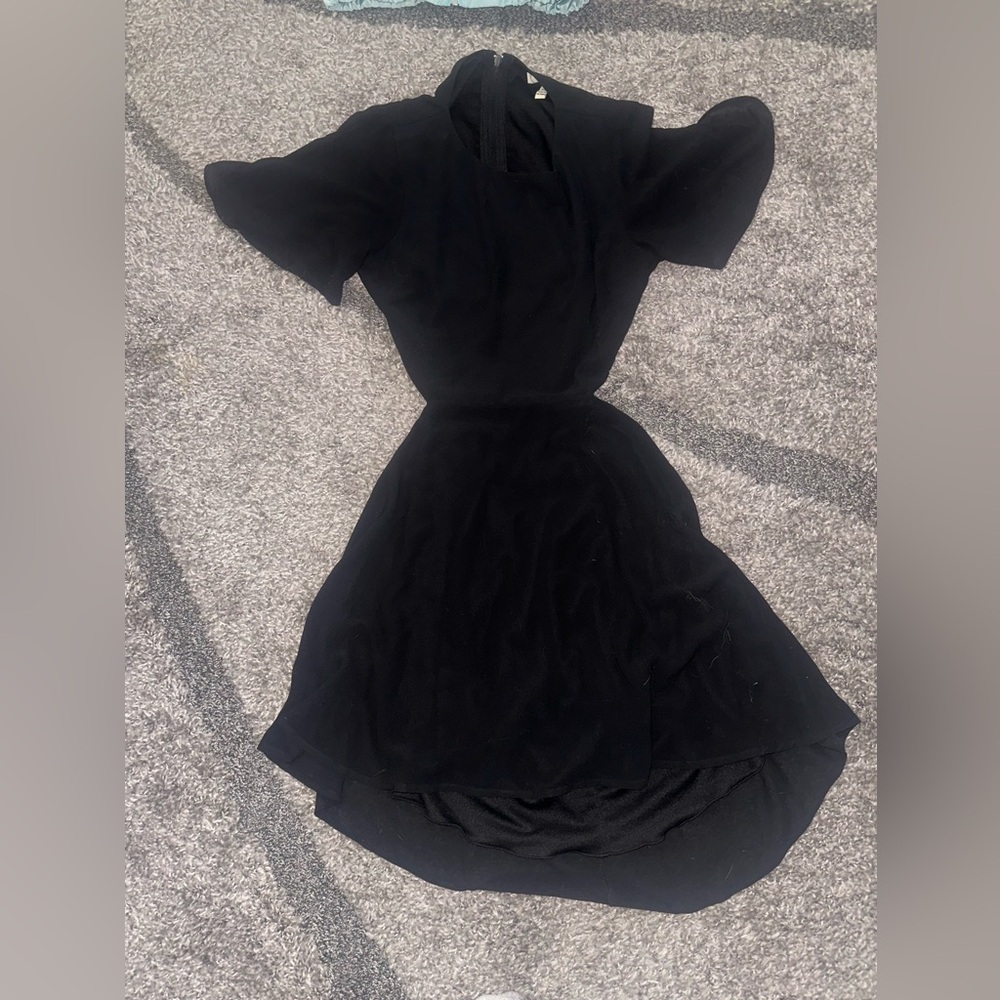 Backless black cute dress